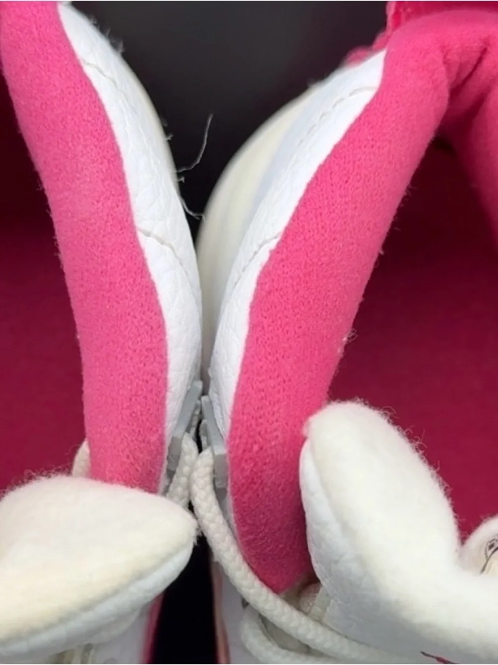 Jordan Kids White and Hot Pink High-Top Sneakers